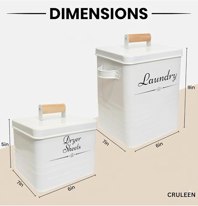 Farmhouse Metal Laundry Pods Container - Image 2