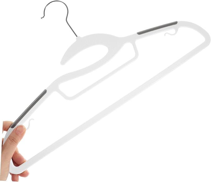 Sosoport 10pcs Extra Wide Non Slip Plastic Hangers - Image 4