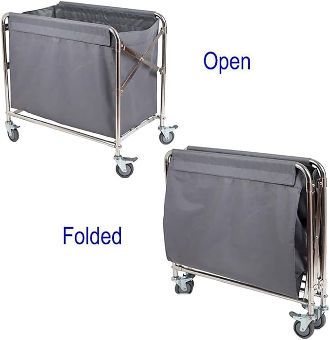 Folding Hotel Laundry Cart - Image 5