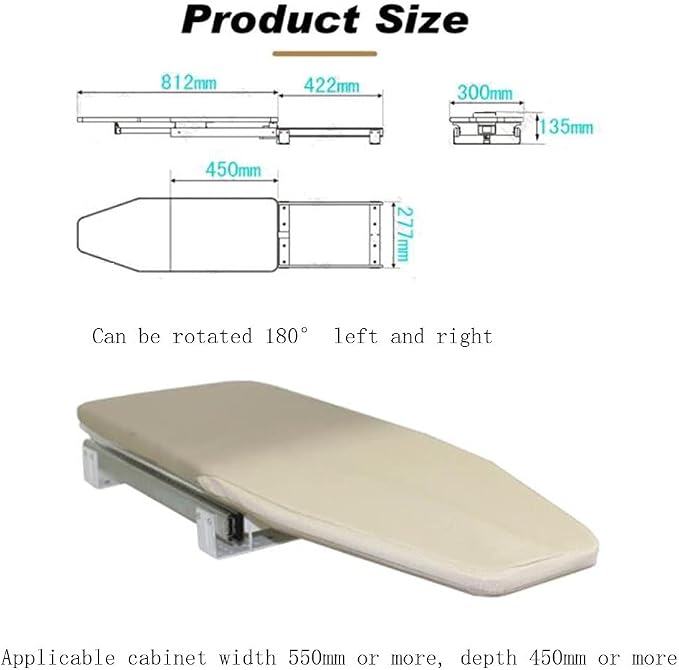Ironing Boards Retractable Pull Out Ironing Board Closet Sliding Out Swivel - Image 5