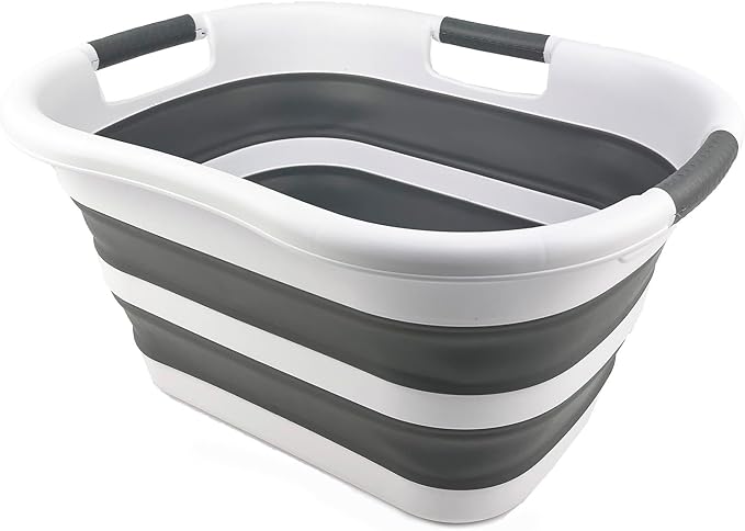 SAMMART 30L Collapsible Plastic Laundry Basket/Washing Tub by SAMMART