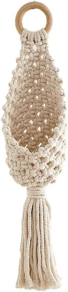 Cotton Macrame Mini Boho Plant Holder, Macrame Plant Hangers, Hand Woven Wall by Unknown
