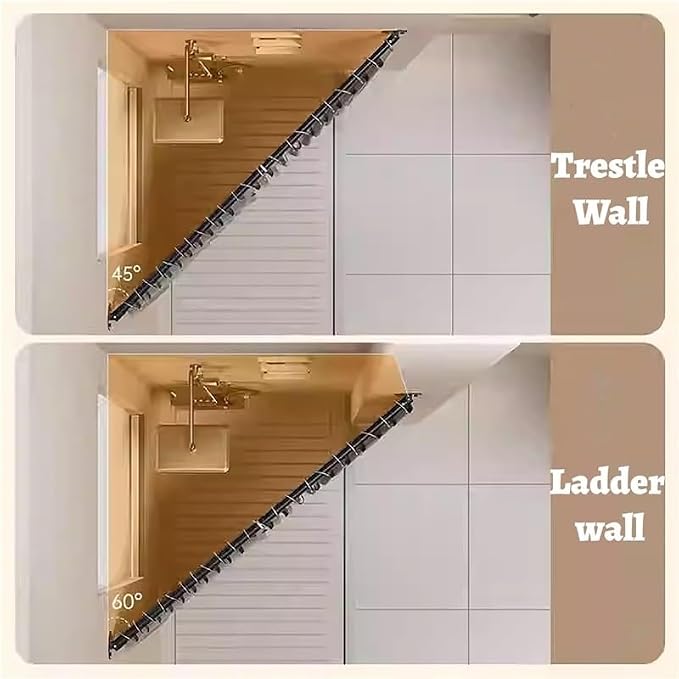 Angled Wall Closet Rod Bracket Adjustable Corner Garment Rod, Stainless Support - Image 8