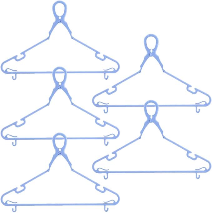 5pcs Non-Slip Plastic Clothes Hangers by BUGUUYO