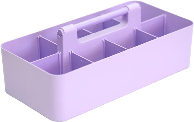 -Large Portable Caddy, DIY Dividers, 8 Compartments, School Office Supplies - Image 3