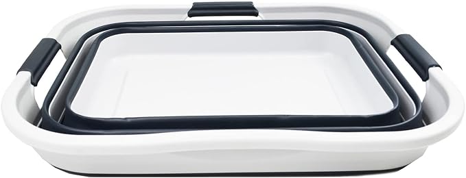 SAMMART 30L Collapsible Plastic Laundry Washing Tub- Foldable Laundry - Image 4