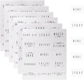 ONLYKXY Clear Big Preprinted Minimalist Bathroom Organize Label Beauty Makeup by Unknown