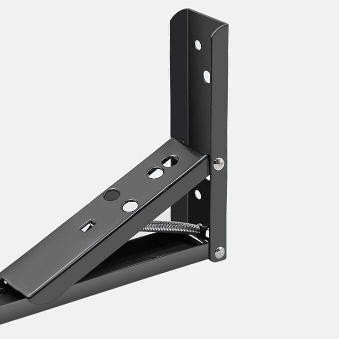 2 Pack Heavy Duty Floating Shelf Brackets Iron Metal Wall Mounted Folding - Image 8