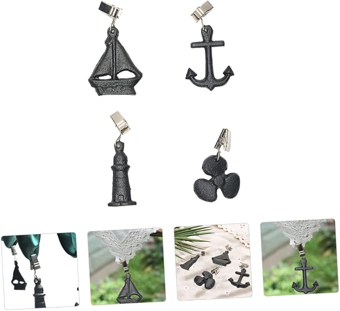 PRETYZOOM 4-Piece Heavy Duty Iron Hanger Windproof Clip Set - Image 9
