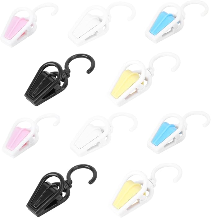 Cabilock 10pcs Swivel Laundry Hooks Plastic Hanger Clips by cabilock