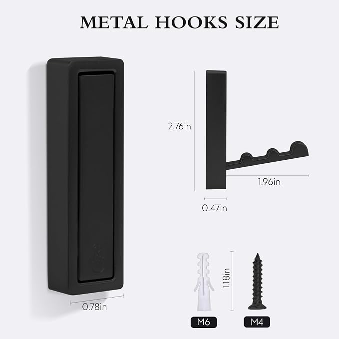 5PCS Heavy Duty Folding Coat Hooks - Image 2