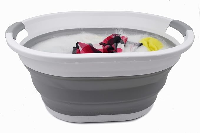 SAMMART 32L Collapsible Plastic Laundry Basket - Image 6