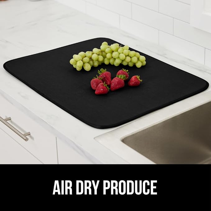 GORILLA GRIP Ultra Water Absorbent Microfiber Dish Drying Mat 2 Pack, Quick Dry - Image 9