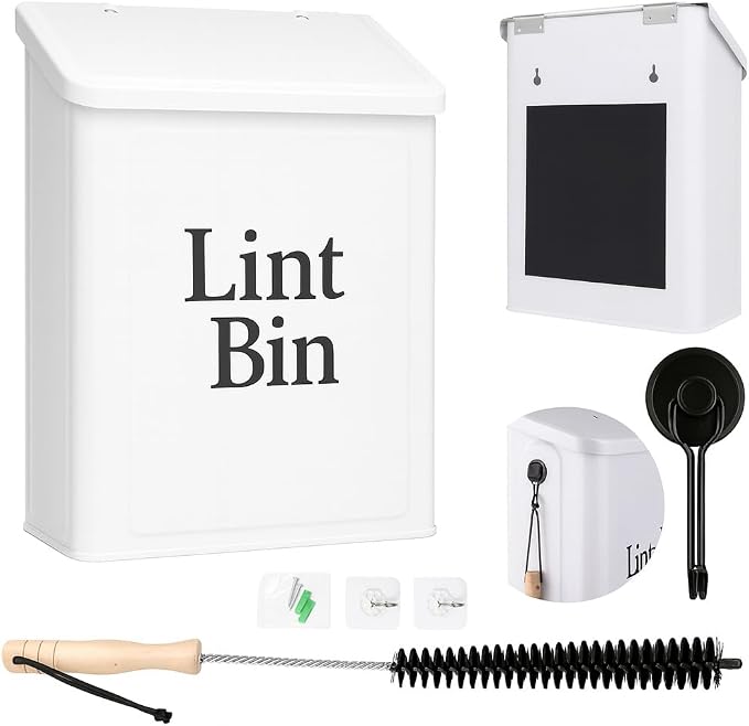 Magnetic Lint Bin for Laundry Room Organization & Storage, Wall-Mounted Dryer by Unknown
