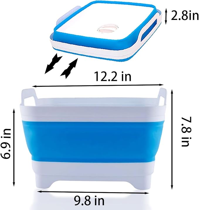 n Collapsible Dish Pans for Washing Dishes 9L Portable Wash Dish Basin Foldable - Image 6