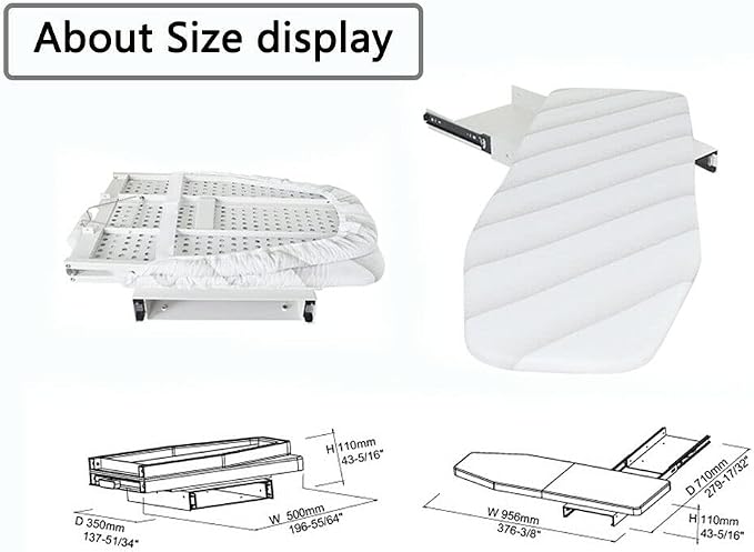 TFCFL Wall Mounted Ironing Board Foldable Ironing Cabinet Storage Station - Image 5