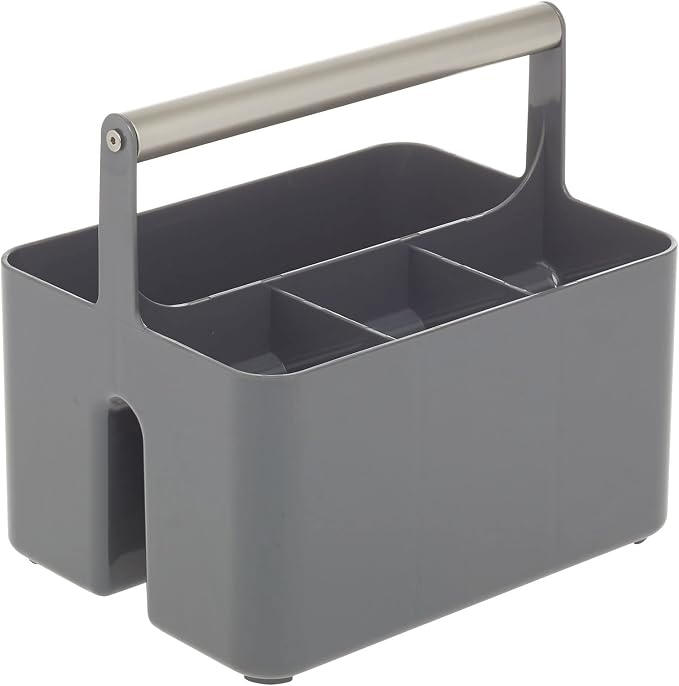 mDesign Plastic Shower Caddy Storage Organizer Utility Tote, Divided Basket Bin - Image 8