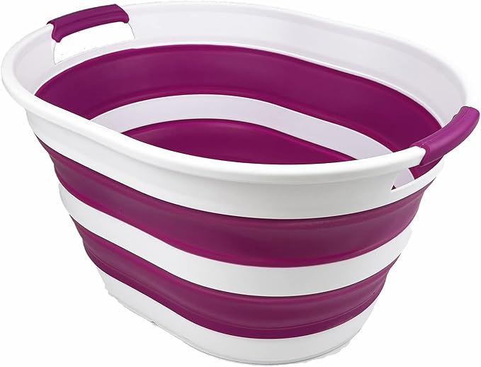SAMMART 23L Collapsible Plastic Laundry Basket by SAMMART