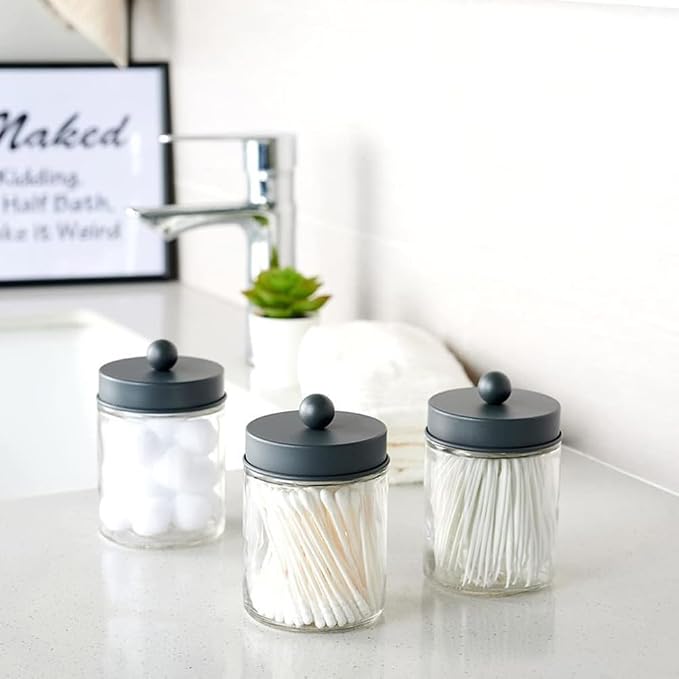 280ml/9.3oz Transparent Glass Vanity Canister Jar - Image 5