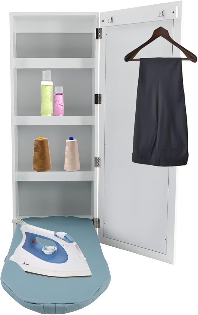 Wall Mount Ironing Board, Cabinet Ironing Board, Foldable Storage Shelve by HAPPCUCOE