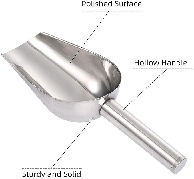 4 Pieces Small Stainless Steel Scoops, 3-oz Small Measuring Spoons Scoops - Image 5