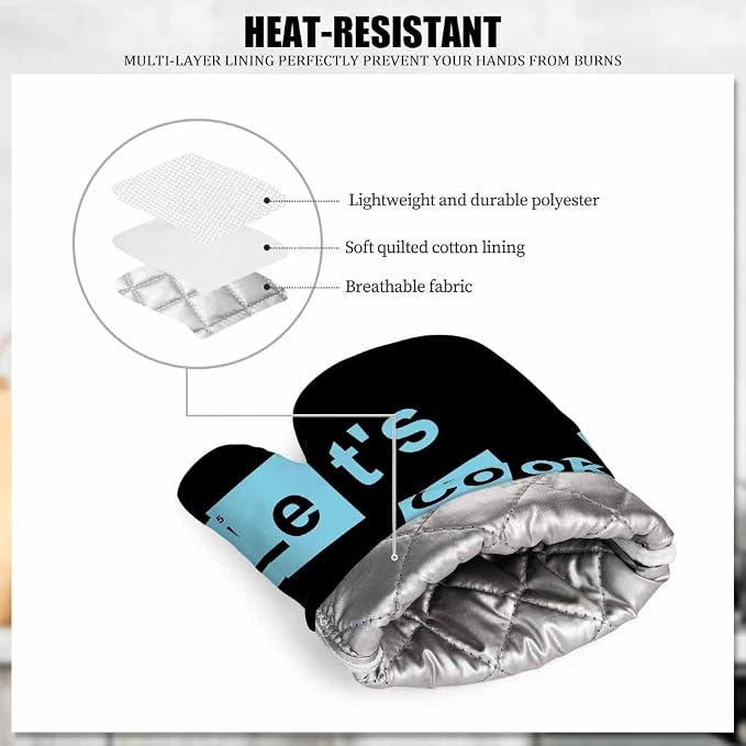 Mxocom Let's Cook Silicone Oven Mitts and Pot Holders Sets Breaking Bad - Image 5