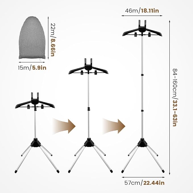 Garment Steamer Stand for Clothes, Adjustable Stand for Clothes Hanger & Mini - Image 2
