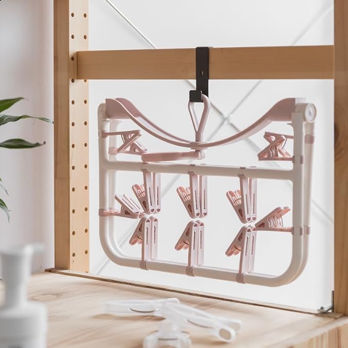 Clothes Drying Racks Foldable Clip Hangers Drip Hanger Plastic - Image 6