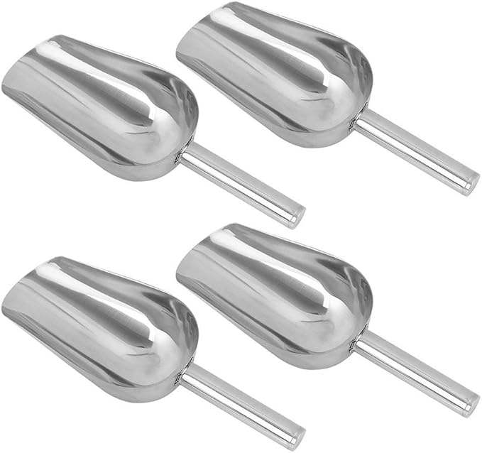 4 Pieces Small Stainless Steel Scoops, 3-oz Small Measuring Spoons Scoops - Image 9