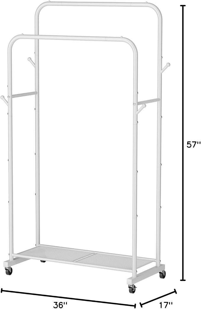 Clothes Garment Coat Rack Drying Clothing Racks Metal Freestanding - Image 10