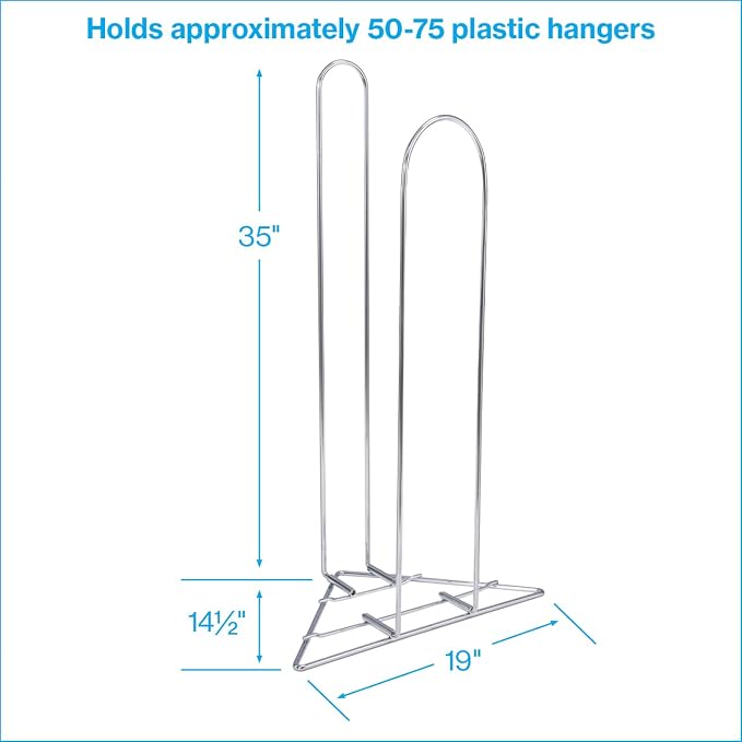 SSWBasics Chrome Clothing Hanger Holder – Lightweight and Portable Laundry Room - Image 5