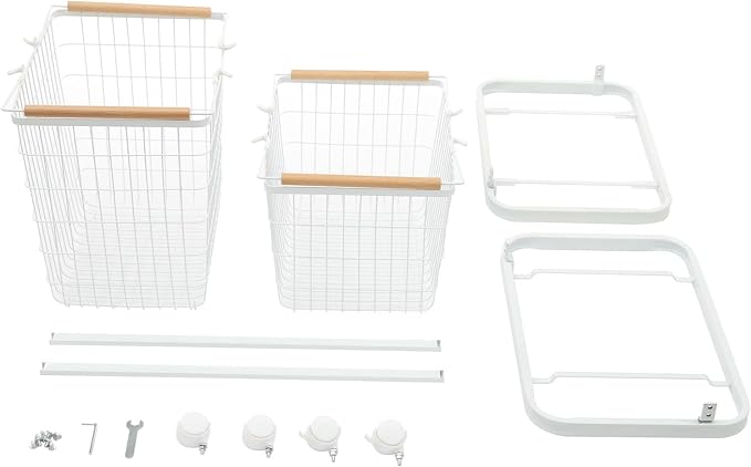 2-tier Laundry Basket, Wire Laundry Cart - Image 6