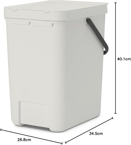 Brabantia Sort & Go Kitchen Recycling Bin | M / 6.6 Gal / 25L | Dark Gray | - Image 9