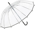Clear Golf Umbrella Transparent Auto Open Stick Umbrella by Unknown