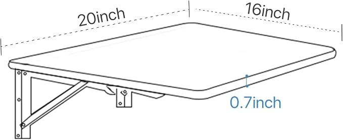 Wall Mounted Folding Table For Laundry Room Heavy Duty Drop Down Table White - Image 2