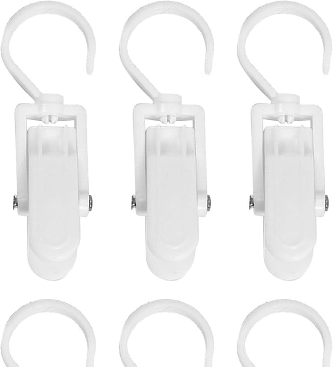 10pcs Clothes Pins Clips with Hook, Rotatable Strong Load Bearing Clothes Line - Image 6