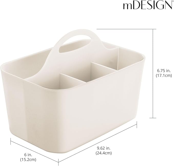 mDesign Small Plastic Shower/Bath Storage Organizer Caddy Tote - Image 2