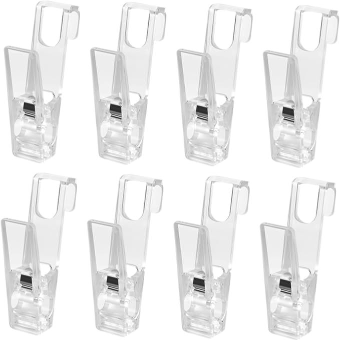 NUOBESTY 32pcs Transparent Laundry Clips Multi-Functional Clothes Hangers Grip - Image 3
