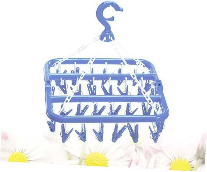 Strong Steel Spring 360-degree Rotating Hook Foldable Sock Drying Rack Random - Image 8