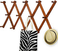 WEBI Accordion Wall Hanger, Expandable Wooden Hat Rack by WEBI