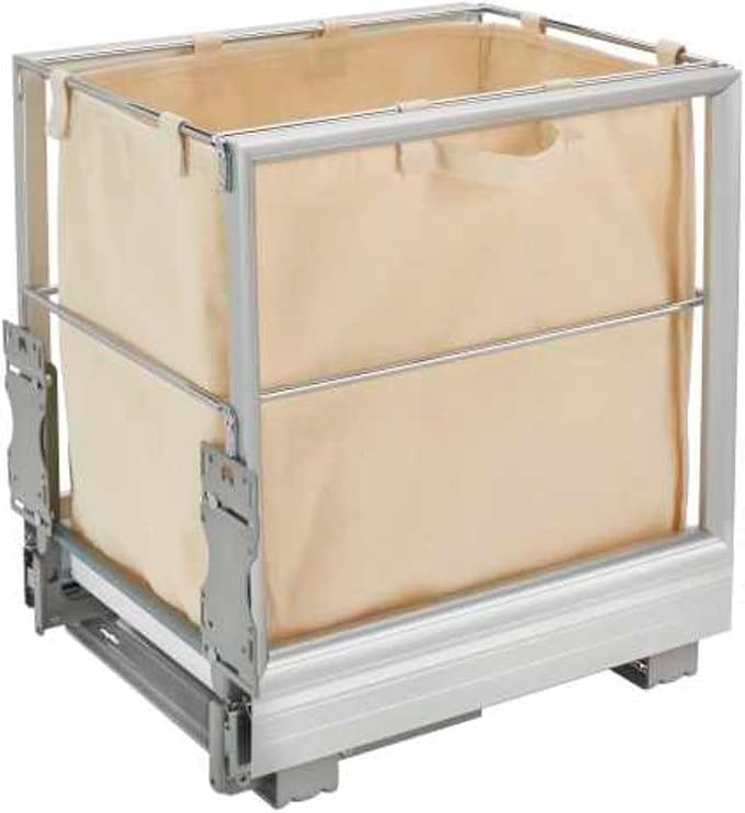 REV-A-SHELF Aluminum Bottom-Mount Canvas Hamper by Rev-A-Shelf