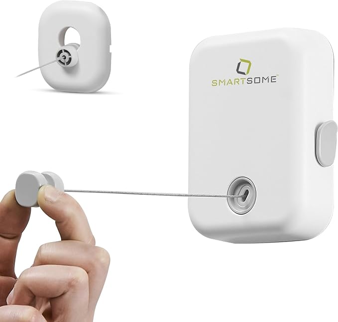 SmartSome Wall Mounted Retractable Clothesline – Heavy-Duty Indoor & Outdoor by Smartsome
