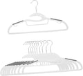 Sosoport 10pcs Extra Wide Non Slip Plastic Hangers by Sosoport