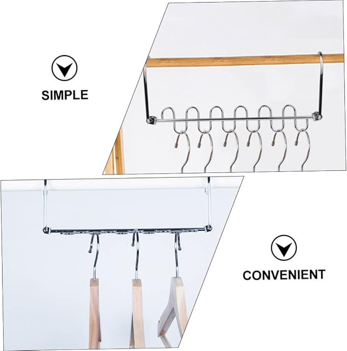 2pcs Multi-Hole Metal Clothes Hangers Portable Folding Clothing Drying Rack - Image 4