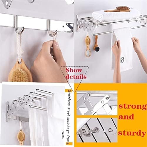 Wall Mounted Laundry Drying Rack Dryer Clothes Airer Foldable Indoor Sturdy - Image 5