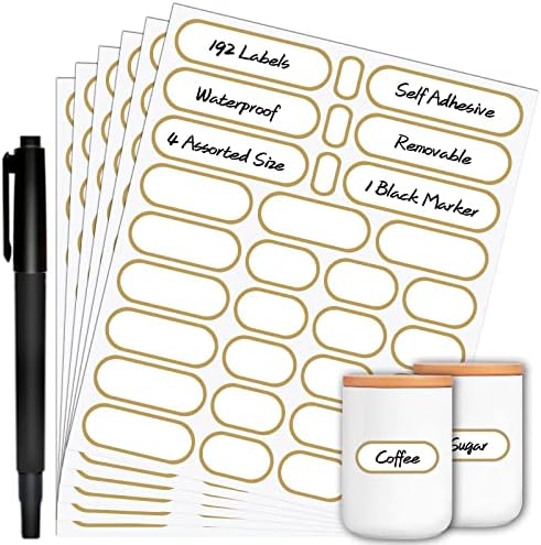 Nardo Visgo 192pcs Labels for Jars by NardoVisgo