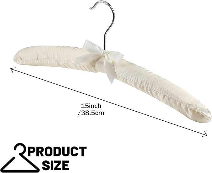 Jetec 16 Pieces Satin Padded Hangers - Image 3