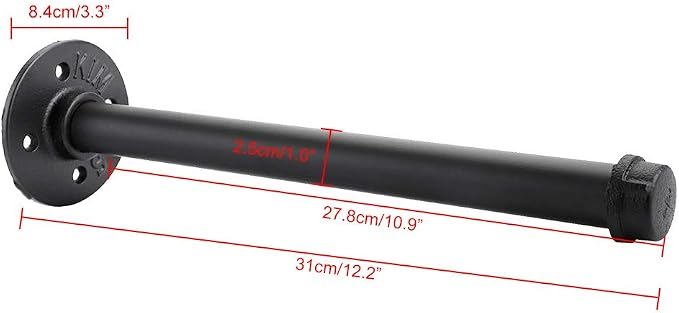 Sumnacon 2 Pcs 12 Inch Industrial Pipe Clothes Bar - Image 3