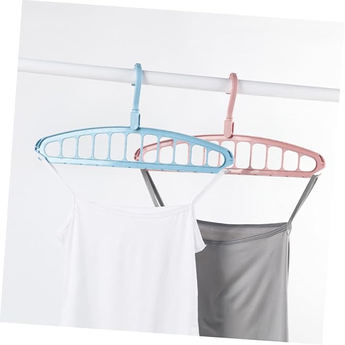 PRETYZOOM 2pcs Laundry Hanger Rack Rotating Folding Hanger Space Saving Home - Image 8