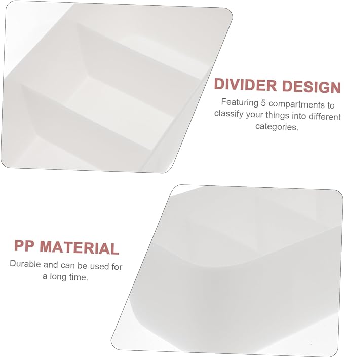 2pcs Socks Container Storage Box Sections Plastic Stackable Drawer Organizer - Image 6